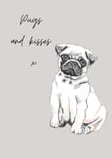 Cute dog card for every occasion- Pugs and Kisses created by Lisa Green