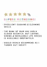 Heartfelt Mother's Day Card - 5 Star Review created by Nicollette West