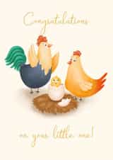 Cute New Baby Card - Little One - Chicken created by Green Elephant Cards