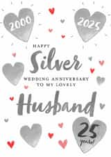 Cute Anniversary Card - Husband - 2025 - Silver created by Juniper and Rose Studio