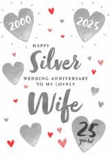 Cute Anniversary Card - Wife - 2025 - Silver created by Juniper and Rose Studio