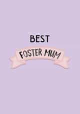 Cute Mother's Day Card - Best Foster Mum created by Hoobynoo