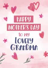 Cute Mother's Day Card - Lovely Grandma - Floral created by Geordies Love Gin