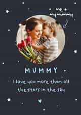 Personalised Mothers Day Photo Card created by LynseyLovez - Cute Mother's Day Card - Mummy - Stars in the Sky
