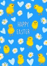 Adorable Easter chickies card - Happy Easter created by Poppy & Mabel