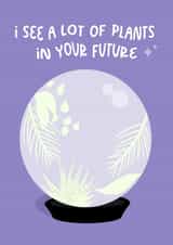 Crystal Ball Plant Card created by Demi Yuill Designs 