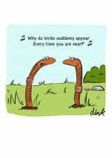 Funny romantic song cartoon card featuring the famous song 'Close to you' created by Chris Williams