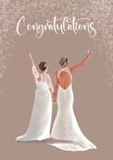 Congratulations - Wedding - Beautiful Brides - Mrs and Mrs Card created by Yamaste Art