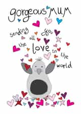 Cute Mother's Day Card - Gorgeous Mum - Penguin created by Paperlicious