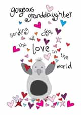 Cute Birthday Card - Gorgeous Granddaughter - Penguin created by Paperlicious