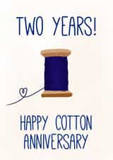 Cute 2nd Anniversary Card - Two Years - Happy Cotton Anniversary created by Pen & Pickle