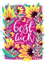 Sweet & Vibrant Floral Best of Luck Card - Friendship Card created by The Sunshine Bindery