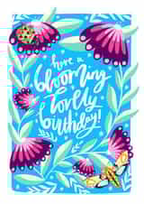 Blooming Lovely Birthday Card - Floral, Gardener & Nature Lover Birthday Card created by The Sunshine Bindery