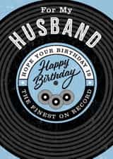 classic birthday - vinyl record - husband - the finest on record created by 0nly Me!