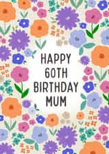 Pretty Birthday card - Mum - 60th created by Sarah Corcoran 