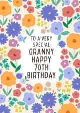 Pretty Birthday card - for Granny - 70th created by Sarah Corcoran 