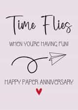 Paper Anniversary Card, 1st Wedding Anniversary, For Husband, For Wife created by Natalie Frost