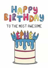 Cute Birthday Card - Cake - Nephew created by Schnauzer Scribbles