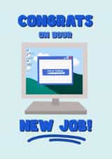 New Job Card - Office Job / Work From Home - Funny Microsoft Windows Background created by Greetings from Grieve