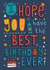 Best Birthday Ever Male - Fun Lettering created by Damien Barlow