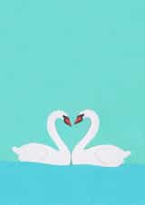 Love Swans Anniversary Valentines Card For Significant Other created by Zabby Allen