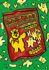 Cute crisp themed cartoon card for Mom - Luv Ya Mom Bear created by Phoebe