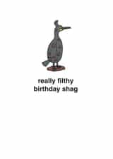 Funny Birthday Card - Filthy Shag - Pun created by mungo and shoddy