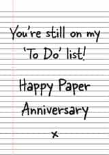 Cheeky anniversary card - First - To Do List created by Dani Verbeeten