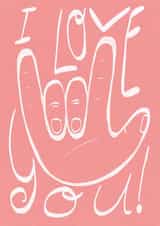 Cute Anniversary Card for Significant Other - ASL I Love You sign - Deaf Love created by Lucy Rogers
