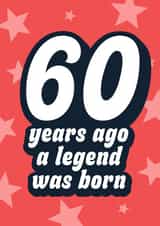 60th Birthday Card - Legend was Born created by Blush & Blossom