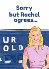 Funny Birthday Card - Rachel Riley - Ur Old created by Martyn Scribbler Illustration