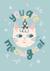 Cute Card For Special One - Cat - You Are Meowgical created by Paola Locks