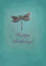 Beautiful, Artistic Dragonfly Birthday Card for the Art Lover in Your Life. created by Designs by Vivi