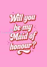 Cute Wedding Card - Will you be my Maid of Honour? created by Blush & Blossom