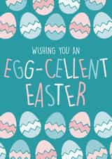 An excellent Easter Card for children - Wishing You An Egg-cellent Easter created by Hiya Pal