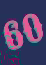 A Classy 60th Birthday card featuring a colourful and fun design created by Hiya Pal