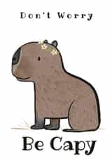 Cute capybara card created by SootysSweetScribbles
