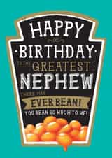 Funny Nephew Birthday Card - Heinz Baked Beans created by  la la la     Designs