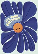 Cheeky birthday card - Sorry you got old - Flower created by Jess Bright Design