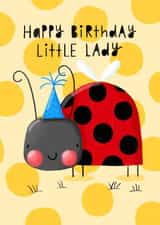 Cute Birthday Card - Ladybird - Little Lady created by Nicola Watson