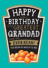 Funny Grandad Birthday Card - Heinz Baked Bean Design created by  la la la     Designs