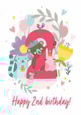 Cute Birthday Card - Furry Friends - 2nd created by Katy Clemmans