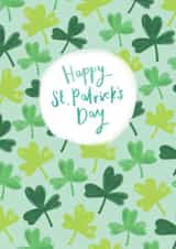 Cute St. Patrick's Day clover pattern - Happy St. Patrick's Day created by Laura Pantony