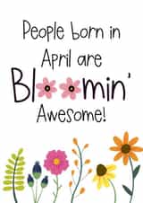 Cute Birthday Card - April - Bloomin' Awesome created by Naomi Park