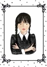 Wednesday Addams created by Love Lucy Illustration