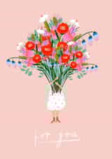 Cute Birthday Card - For You - Flower Bouquet created by Georgia-Maia Illustrations