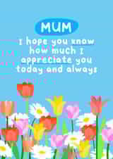 Heartfelt Mother's Day Card - Mum - Floral Appreciation created by ellavation studio