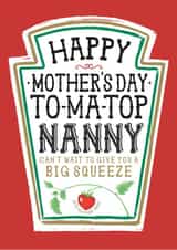 Funny Mother's Day Card - Heinz Tomato Ketchup Sauce - Nanny created by la la la Designs