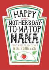 Funny Mother's Day Card - Heinz Tomato Ketchup Sauce - Nana created by la la la Designs