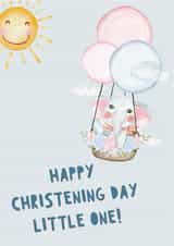 Cute Christening Card - Little One - Balloon created by Nidd And Rigg!